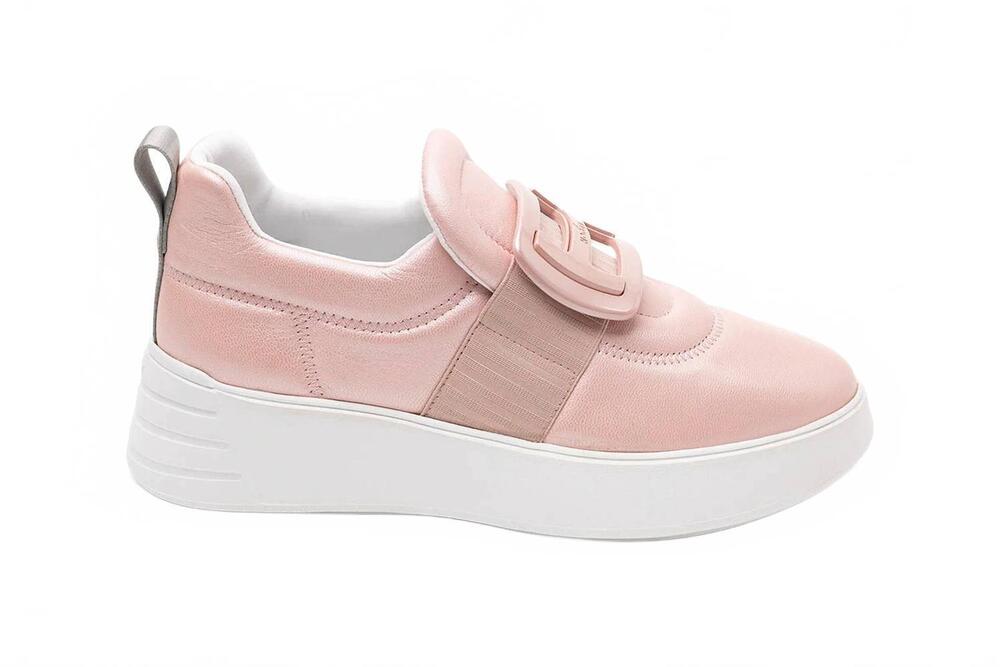 NEW HOGAN women's rebel sneakers in pink